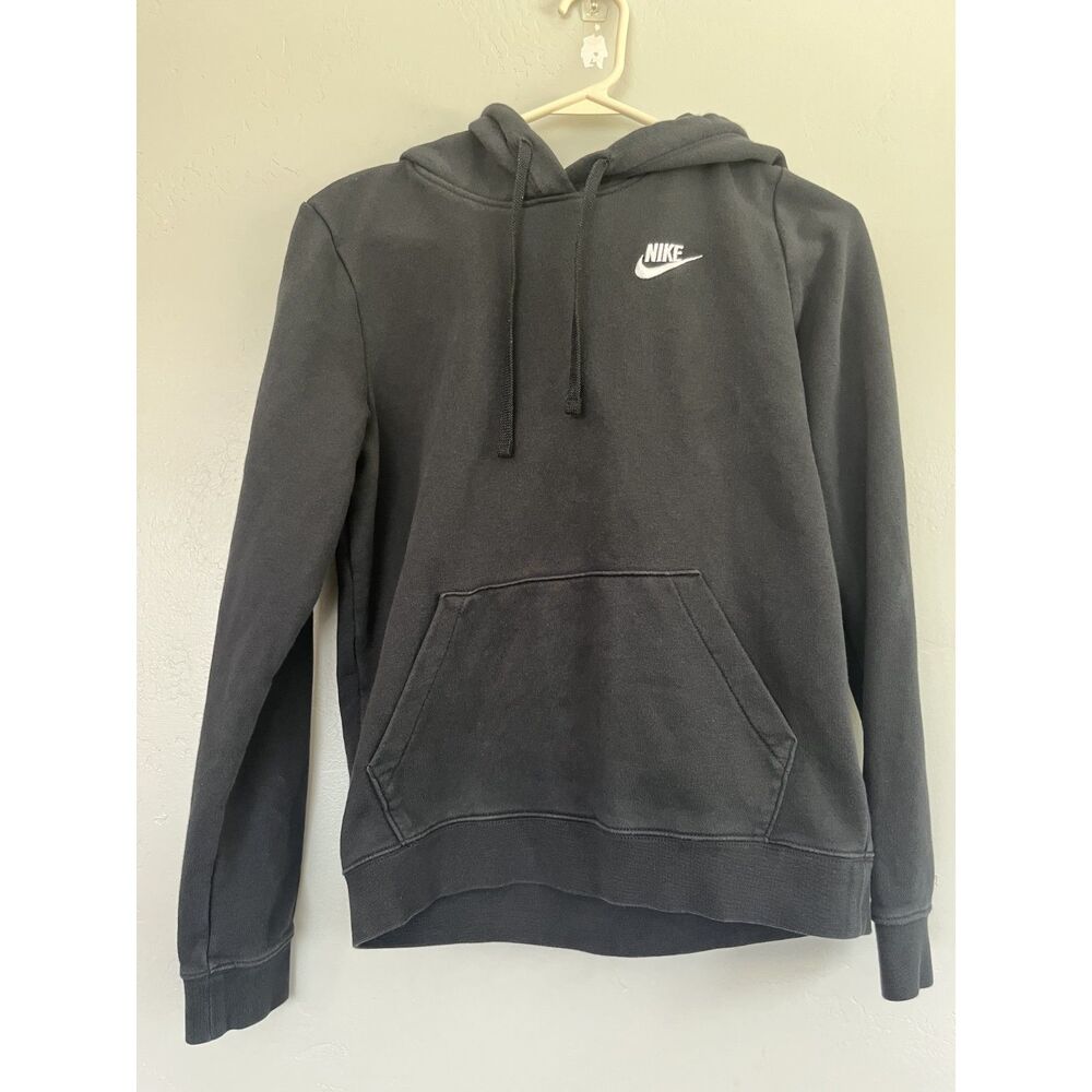 Nike Sportswear Club Fleece Hoodie Sweatshirt Black Size XS